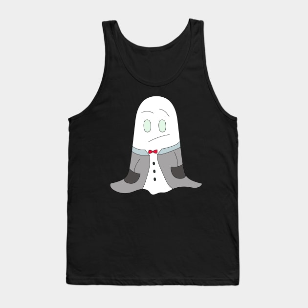 Cute ghost in tuxedo Tank Top by mycko_design